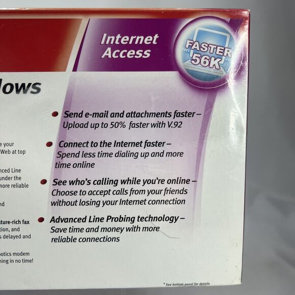 US Robotics 56k Faxmodem PCI For Windows (V.92) Model: USR5699B*NEW SEAL IN BOX! - Picture 3 of 6